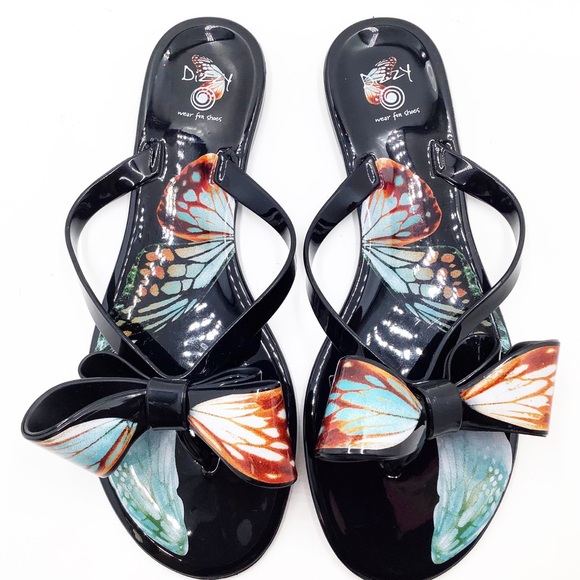 Dizzy Shoes - 🆕{ Dizzy}Butterfly Pattern Jelly Slippers